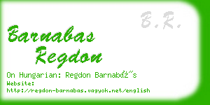 barnabas regdon business card